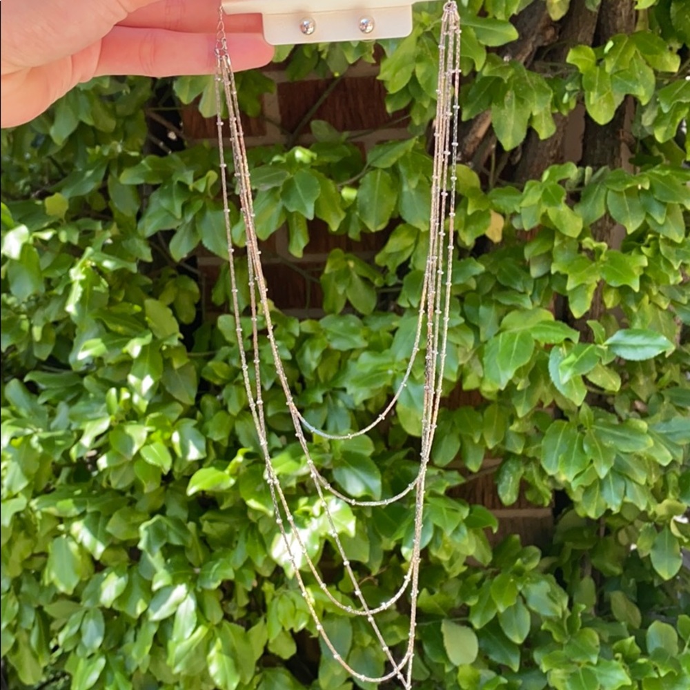 NWT Layered Necklace & Earrings Combo